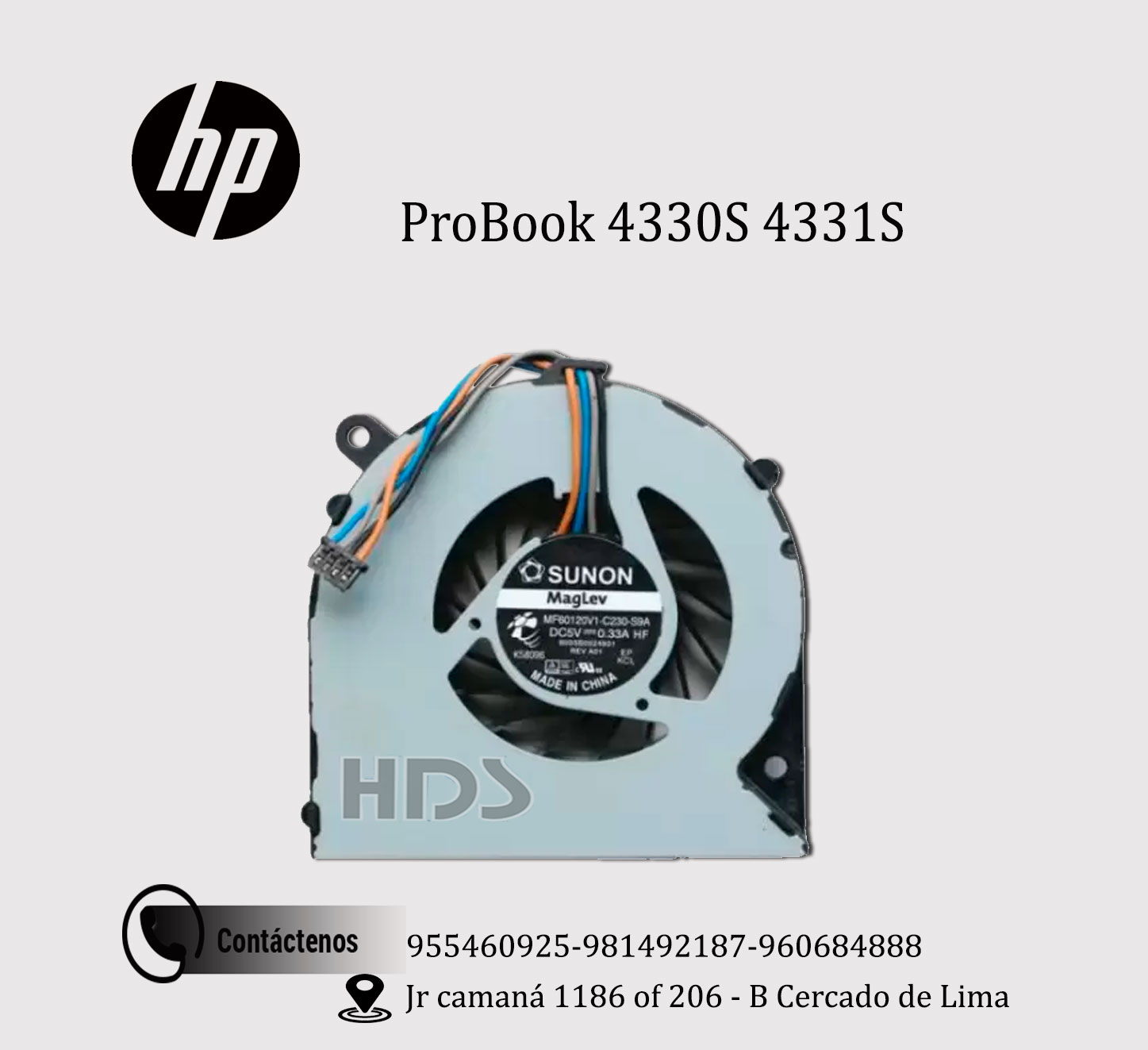 COOLER HP ProBook 4330S