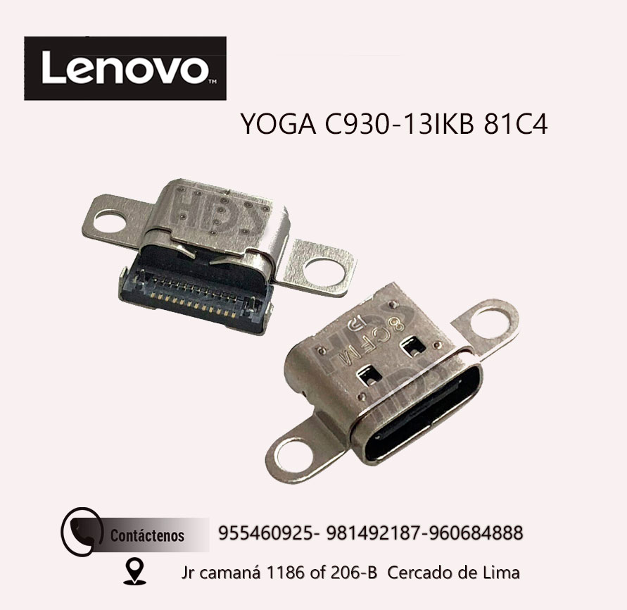 JACK POWER LENOVO Typo C USB YOGA C930-13IKB