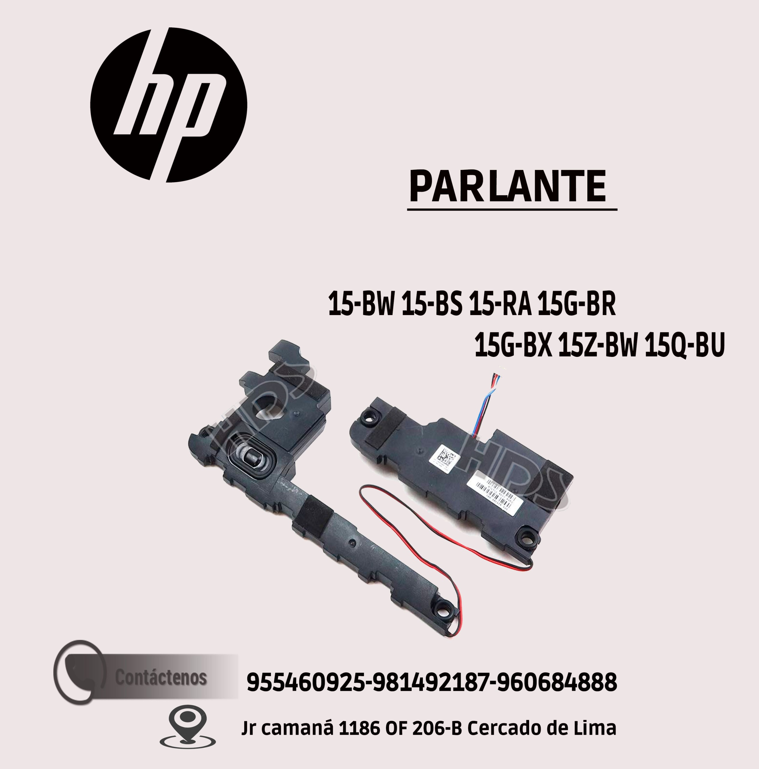 PARLANTE HP 15-BS ,250 G6