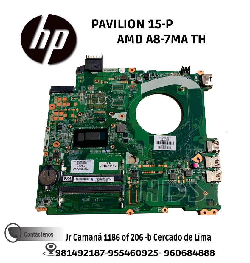 PLACA MADRE HP PAVILION 15-P AMD A8-7MA TH